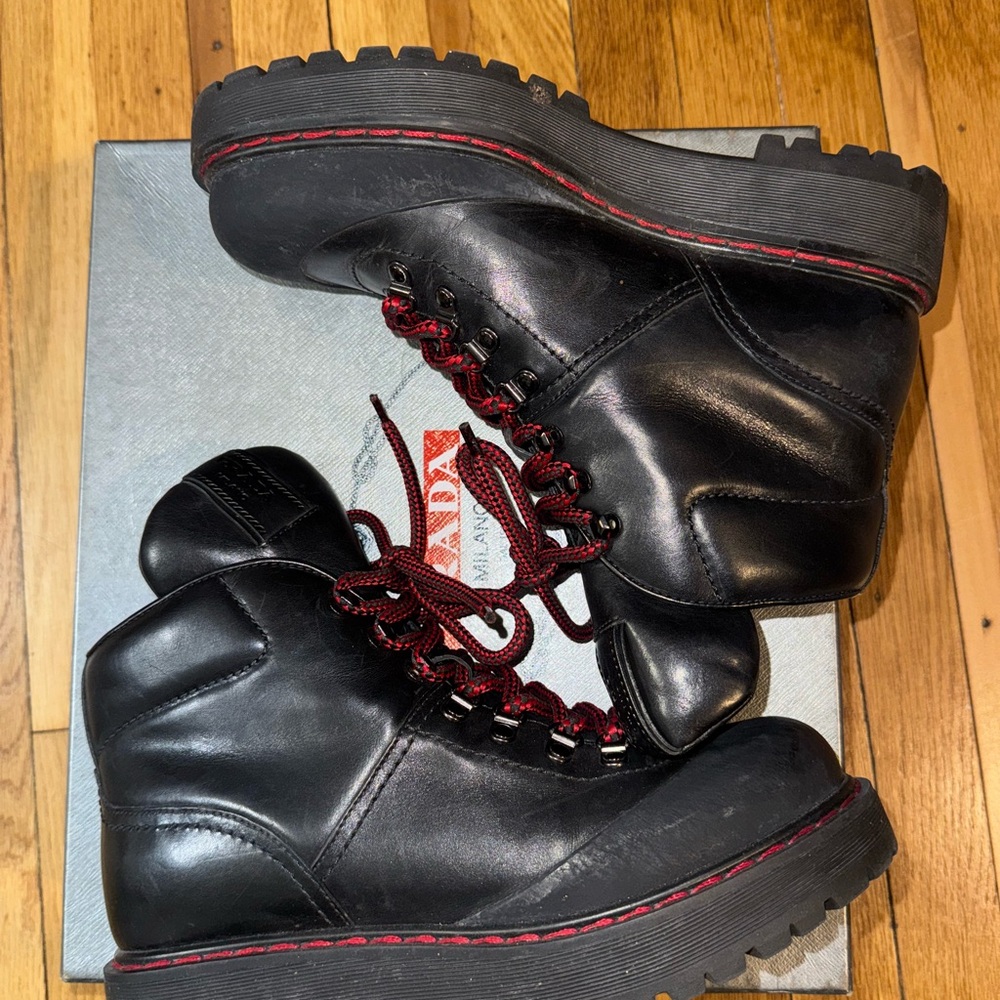 Prada Women’s Black Leather Boots